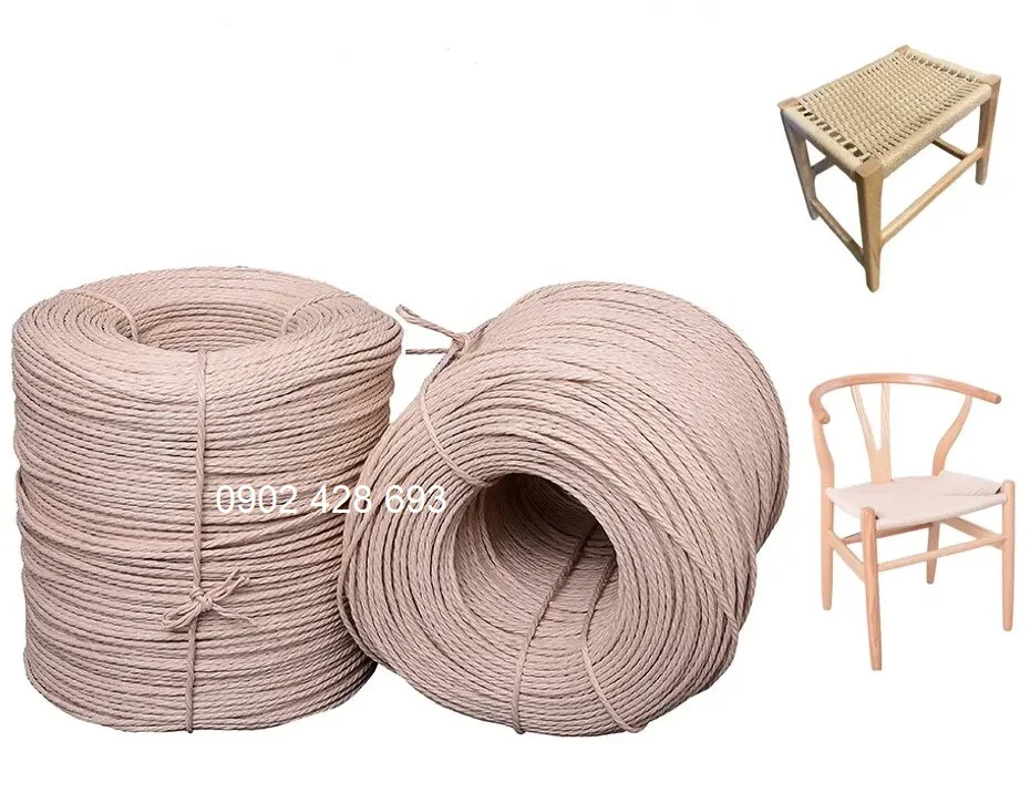 Dây Giấy Xoắn 3 Sợi Đan Ghế Wishbone